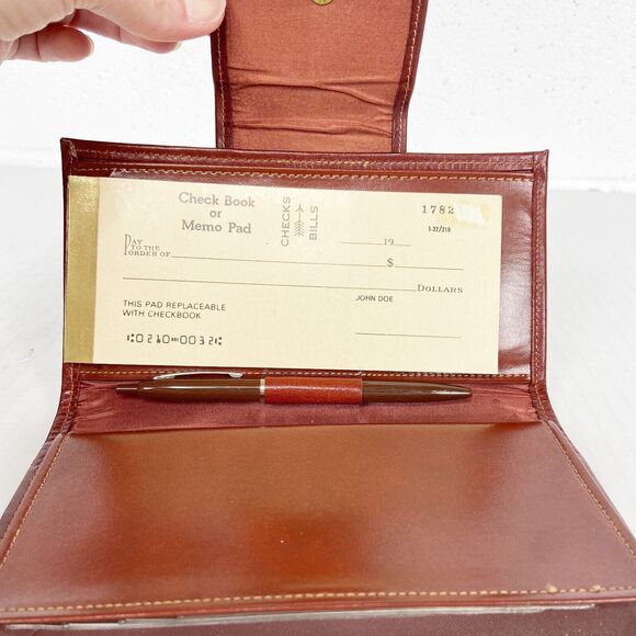 Vintage Capri Leather Wallet Brown Glove Cowhide Snap Closure Abraham‎ & Strauss - Picture 6 of 11